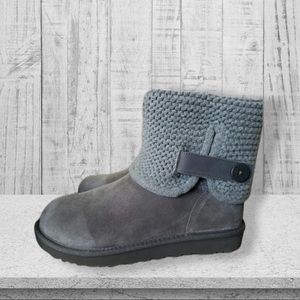 Ugg Shaina Grey Knit Cuff Booties